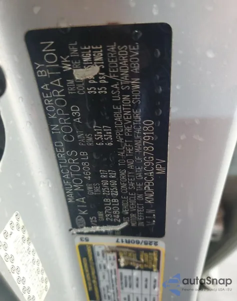 2016 Kia Sportage Lx из США, поврежденный, VIN KNDPBCAC9G7879180